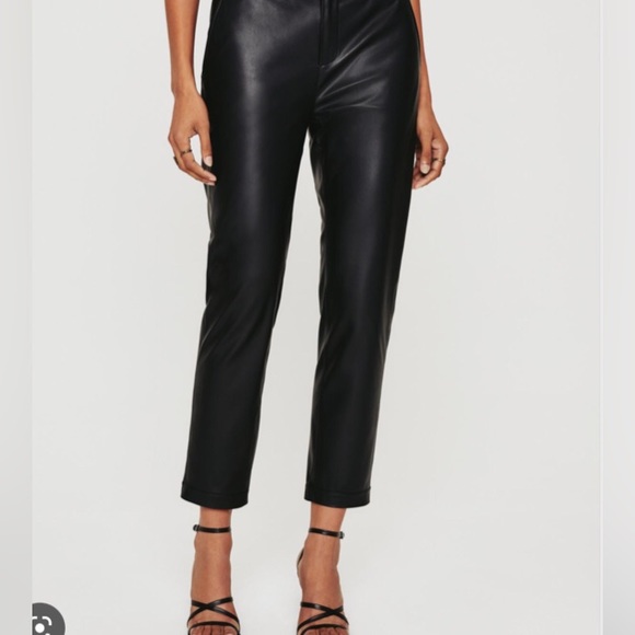 DANIER Black Leather Trousers 8 - Picture 1 of 11